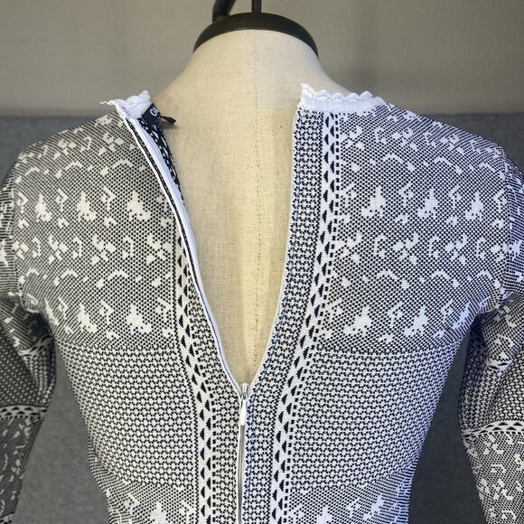 🖤 Gianni Bini Black & White Fit & Flare Dress - Picture 9 of 13